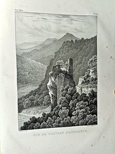38 ALSACE RHIN Lithographie