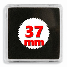 Capsules numismatiques carrées Quadrum 37 mm.