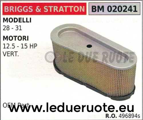 496894s éponge filtre air - 496894s,