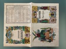 IMAGERIE DE METZ - COUVERTURE DE CAHIER VERS 1870 ANIMAUX BUFFON - GANGEL