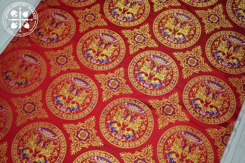 Silk brocade medieval - brocade,