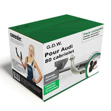 Pack Attelage G.D.W. pour Audi 80 cabriolet 94- Amovible + Faisceau u. 13 br.