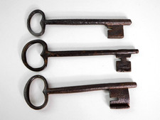 Lot de 3 grosses Clés Anciennes,Collection,Décoration,Serrure,Clef, Antique Key