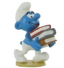 Schtroumpf pile de livres