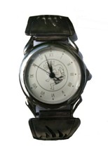 Tino USA Kokopelli Bear Claw Charlie Bowie Navajo Sterling Silver Quartz Watch