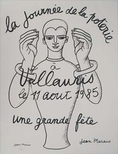 Jean MARAIS : Vallauris, Journée de la poterie, Lithographie signée