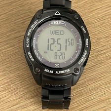 Ceinture SEIKO PROSPEX Alpinist SBEB015 solaire noir titane très bon état