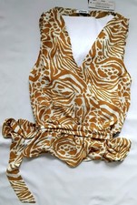 debardeur zébré jaune et