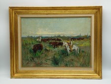 Tableau Huile Signé Van Den