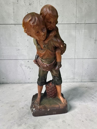 Statuette plâtre polychrome