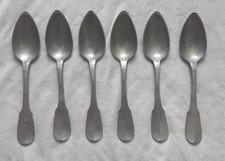 LOT DE 6 CUILLERES EN ETAIN