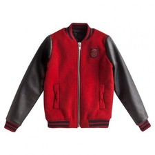 Blouson Teddy Noir et Rouge Flammes  Marese Modèle Thilana Taille 8 Ans 