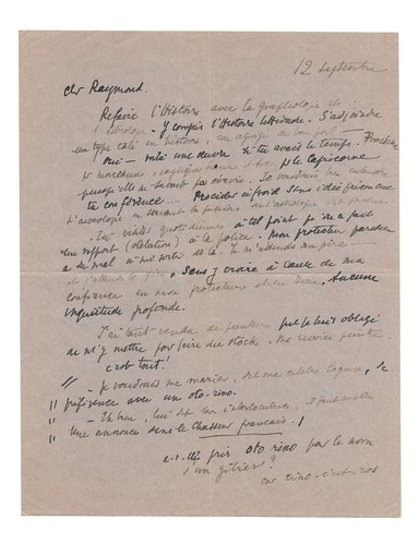 Max jacob lettre - lettre, autographe