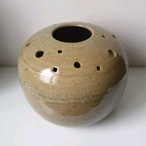 Vase boule ajoure gres - ajoure,
