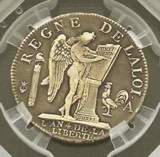 LOUIS XVI Demi écu de 3 livres 1792 Paris.