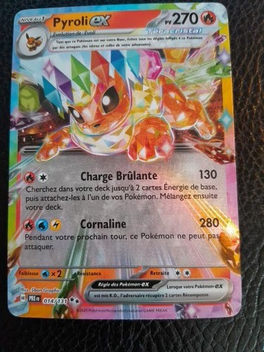 Carte pokémon pyroli - carte, ex