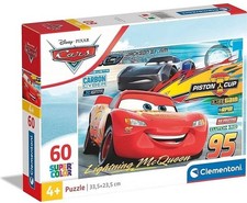 🏁 Puzzle Disney Cars – Lightning McQueen | Clementoni Super Color | 60 pièces