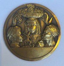 MEDAILLE EN BRONZE PAR VERNON