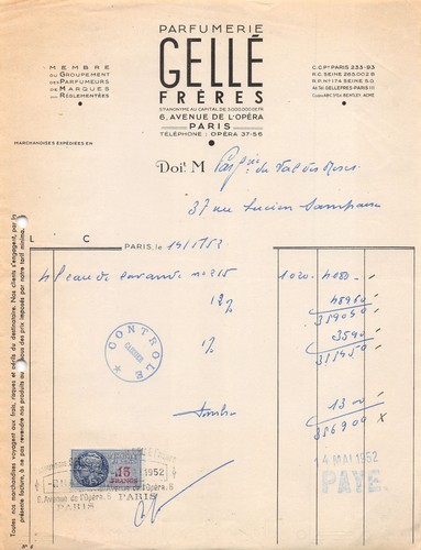 1953 parfumerie gelle - 1953,