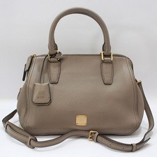 MCM Sac croisé en cuir beige