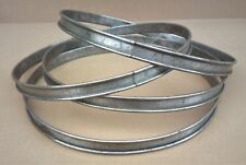 4 anciens cercles à tartes en FER BLANC 28 cm pâtisserie pâtissier cuisine #2