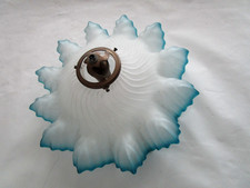 ancien abat jour dentelé de lampe monte et baisse