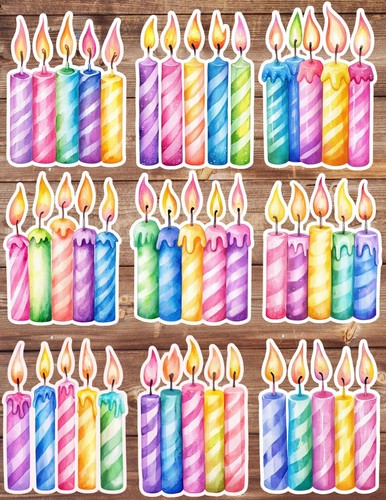 Birthday candles die cut - die,