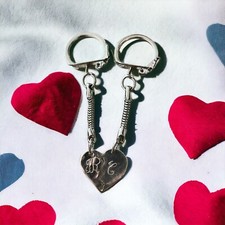 Coeur argent grave main