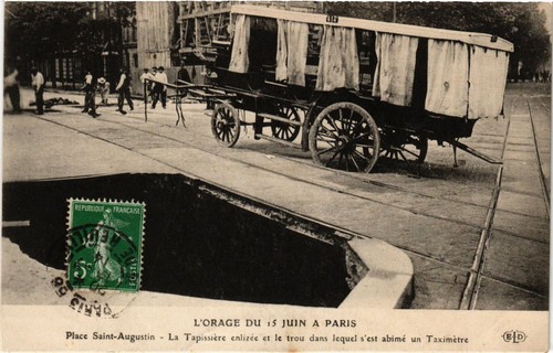 Cpa orage juin a paris - du,