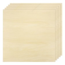 5Pcs Planche Tilleul 15"x15"x1/16" Bois Non Finie Contreplaqué