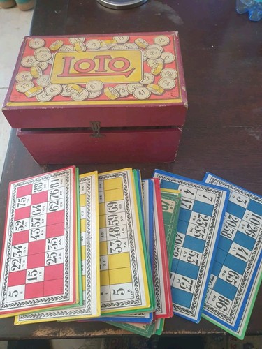 Jeu loto ancien - de, dans