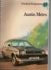 REVUE guide produit panorama vente concession français AUSTIN Metro MG Turbo 83