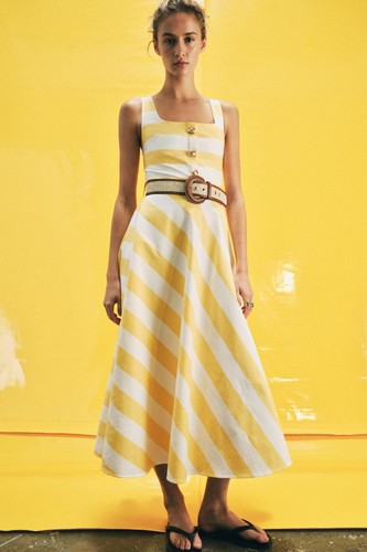 Zara robe longue rayée - robe,
