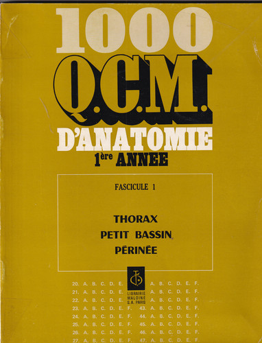 1000 qcm anatomie 1ere - qcm,