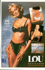 LOU Lingerie Magazine Print Ad Sexy Hot Women Bra Hosiery Underwear Vintage