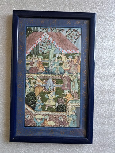 Peinture miniature sur soie - miniature,