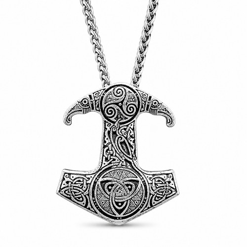 Collier pendentif marteau - , thor