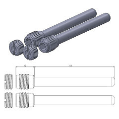 Axe plaquettes frein - plaquettes, de