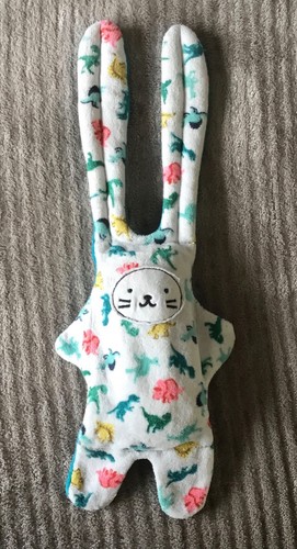 Doudou lapin blanc bleu - doudou,
