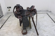 Selle western ouate en cuir