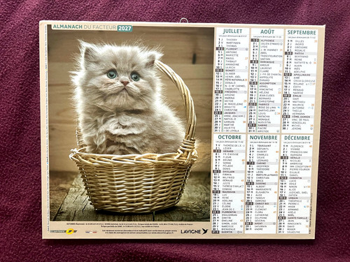 Calendrier almanach facteur - du,