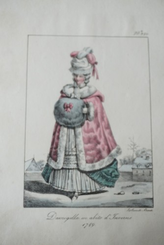 Litho couleur costume portrait - couleur,