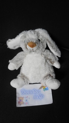 Doudou peluche lapin marron - peluche,