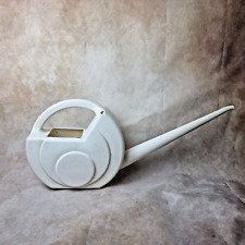 Arrosoir vintage en plastique blanc, design rétro, années 70/80