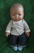 Poupée poupon noir black africain sexuée garçon plastique dur