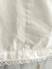 Antique French UNUSED cotton DUVET COVER FILET LACE c1900