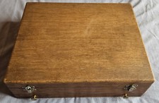 Coffre / coffret bois François FRIONNET pour ménagère métal argenté + 62 pièces