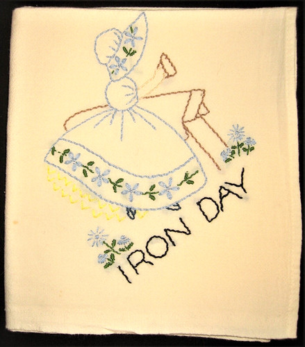 Set vintage hand embroidered - hand,