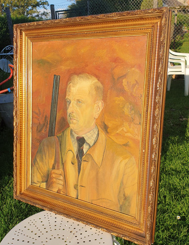 Portrait ancien huile - portrait, à