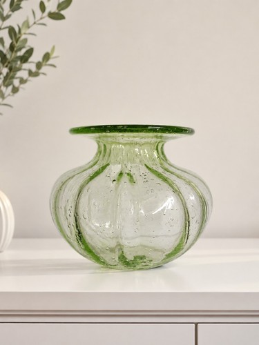 Vase verre soufflé bullé - vase, en